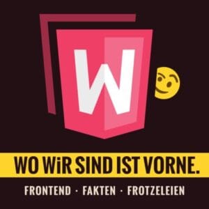 Logo Wo wir sind ist vorne Podcast
