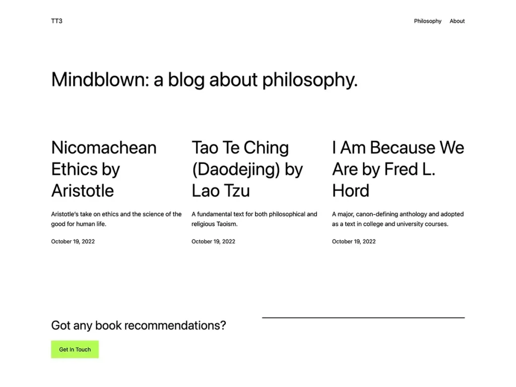 Theme Twenty-Twenty Tree