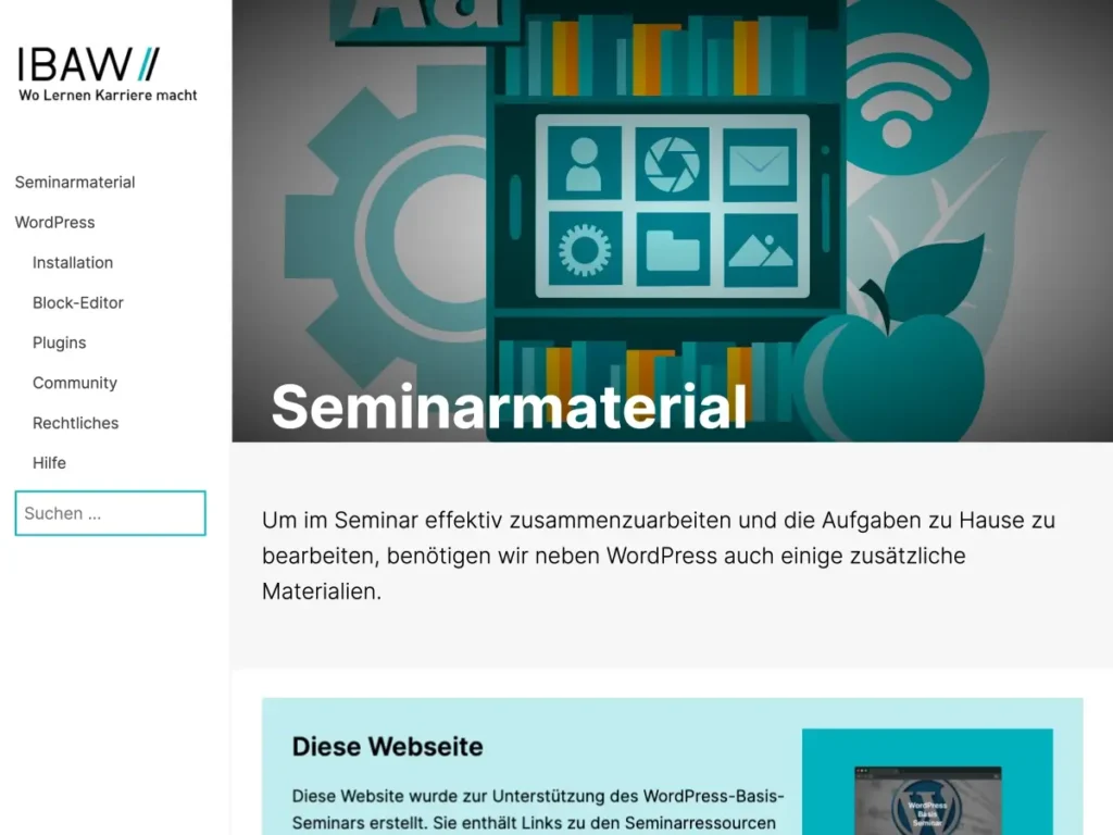 Theme WordPress Basis Seminar